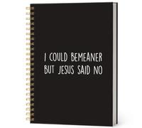 ISANOU Funny Sarcastic Christian Notebook for Work,Sarcastic Gift for Coworkers Boss Friends,Funny Christian Faith Notebook Journal,Religious Humor Hardcover Spiral Notebook 5.5x8.3