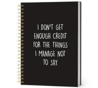 ISANOU Sarcastic Notebook for Work,Funny Office Gift for Coworkers Employee Colleague Boss,Sarcastic Adult Humor Notebook Journal,I Don't Get Nearly Enough Credit Hardcover Spiral Notebook 5.5x8.3