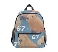 ISAOA 67 Capybara Pattern Kids Small School Backpack Toddler Preschool Shoulder Bookbag Kindergarten School Bag Casual Daypack for Boys Girls