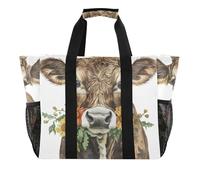 ISAOA Acquerello mucche borse da spiaggia per le donne grande impermeabile spiaggia tote bag viaggio piscina yoga infermiera shopping tote bag