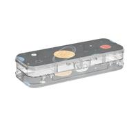 ISAOA Astuccio colorato con pianeti spaziali e stelle, con coperchio a scatto, astuccio trasparente a due piani, con 4 righelli divisori, organizer per scuola e ufficio