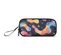 ISAOA Astuccio con 3 scomparti, grande capacità, con graffiti colorati, arcobaleno, portatile, grande, per adolescenti, ragazzi, ragazze, adulti, studenti, Arcobaleno Graffiti Colorato, Taglia unica