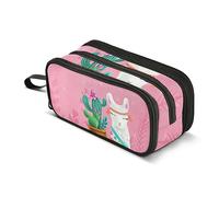 ISAOA Astuccio grande capacità Alpaca lama cactus rosa sacchetto sacchetto grande borsa penna borsa borsa cancelleria per ragazze ragazzi adulti studenti, #78, Taglia unica, Organizer per borse
