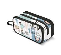 ISAOA Astuccio grande capacità carino alpaca cactus e sacchetto disegnato a mano grande borsa per penne borsa cancelleria per ragazze ragazzi adulti studenti, #81, Taglia unica, Organizer per borse
