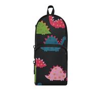 ISAOA Astuccio grande capacità con tasche multiple arcobaleno dinosauro sacchetto sacchetto scuola ufficio adolescenti ragazze ragazzi, #97, Taglia unica, Adorabile