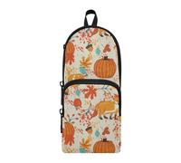 ISAOA Astuccio grande capacità con tasche multiple autunno volpe raccolta zucca sacchetto sacchetto scuola ufficio adolescenti ragazze ragazzi, #01, Taglia unica, Adorabile