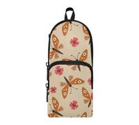 ISAOA Astuccio grande capacità con tasche multiple bella farfalla modello senza cuciture sacchetto sacchetto scuola ufficio adolescenti ragazze ragazzi, #01, Taglia unica, Adorabile