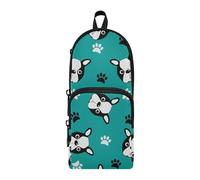 ISAOA Astuccio grande capacità con tasche multiple Boston Terrier cucciolo sacchetto sacchetto scuola ufficio adolescenti ragazze ragazzi, #01, Taglia unica, Adorabile