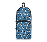 ISAOA Astuccio grande capacità con tasche multiple carino panda senza cuciture blu sacchetto sacchetto scuola ufficio adolescenti ragazze ragazzi, #01, Taglia unica, Adorabile