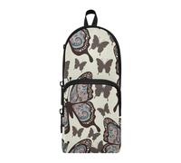 ISAOA Astuccio grande capacità con tasche multiple farfalle con colori multicolore sacchetto sacchetto scuola ufficio adolescenti ragazze ragazzi, #01, Taglia unica, Adorabile