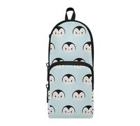 ISAOA Astuccio grande capacità con tasche multiple motivo senza cuciture di simpatico pinguino cartone animato borsa scuola ufficio adolescenti ragazze ragazzi, #01, Taglia unica, Adorabile