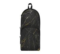 ISAOA Astuccio grande capacità con tasche multiple nero marmo scuro sacchetto scuola ufficio adolescenti ragazze ragazzi, #155, Taglia unica, Adorabile