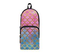 ISAOA Astuccio grande capacità con tasche multiple paillettes rosa sirena sacchetto sacchetto scuola ufficio adolescenti ragazze ragazzi, #01, Taglia unica, Adorabile