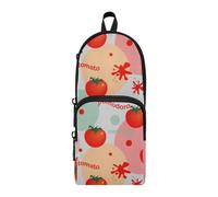 ISAOA Astuccio grande capacità con tasche multiple pomodori luminosi blu sacchetto sacchetto scuola ufficio adolescenti ragazze ragazzi, #01, Taglia unica, Adorabile