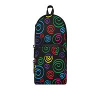 ISAOA Astuccio grande capacità con tasche multiple spirale geometrico sacchetto sacchetto scuola ufficio adolescenti ragazze ragazzi, #01, Taglia unica, Adorabile