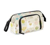 ISAOA Astuccio grande capiente, astuccio per matite carino, con lama, cactus, con cerniera, organizer per cancelleria per ufficio, università, materiale scolastico, per adolescenti, ragazze, ragazzi e