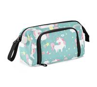 ISAOA Astuccio grande capiente, astuccio per matite con grazioso unicorno magico, con cerniera, organizer per cancelleria per ufficio, università, materiale scolastico, per adolescenti, ragazze,
