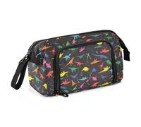 ISAOA Astuccio grande capiente con dinosauri, portapenne con cerniera, organizer per cancelleria per ufficio, università, materiale scolastico, per adolescenti, ragazze, ragazzi e adulti, #82, Taglia