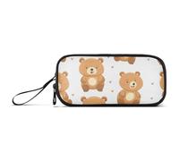 ISAOA Astuccio grande con 3 scomparti, con motivo orsetti e animali, portatile, grande, per adolescenti, ragazzi, ragazze, adulti, studenti, Orsi Animali, Taglia unica, Organizer per borse