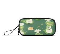 ISAOA Astuccio grande con 3 scomparti, grande capacità, motivo coccodrillo, portatile, grande, per adolescenti, ragazzi, ragazze, adulti, studenti, Chef di coccodrillo, Taglia unica, Organizer per