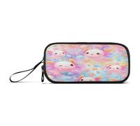 ISAOA Axolotl - Astuccio portapenne di grande capacità, con 3 scomparti, astuccio per cancelleria e articoli per la scuola e l'ufficio