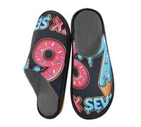 ISAOA Blue Ice Cream Six Seven House Pantofole per donne e uomini, pantofole antiscivolo calde pantofole da casa per interni ed esterni, 34-35, Gelato Blu Sei Sette, 39.5/40 EU