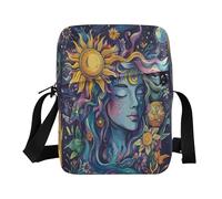 ISAOA Borsa a tracolla Borsa a tracolla in tela Borsa a tracolla Borsa a tracolla Occhi chiusi Donna Giallo Sole per Uomo Donna Outdoor Viaggi Affari