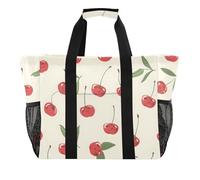 ISAOA Borsa da spiaggia con foglie di ciliegia, da donna, grande, impermeabile, da spiaggia, da viaggio, piscina, yoga, infermiera, shopping