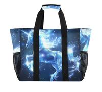 ISAOA Borsa da spiaggia con unicorno, grande, impermeabile, da viaggio, piscina, yoga, infermiera, shopping