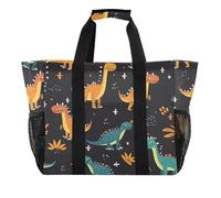 ISAOA Borsa da spiaggia da donna, grande, impermeabile, con design di dinosauri, borsa da viaggio, piscina, yoga, infermiera, shopping