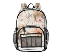 ISAOA Borsa trasparente per ragazzi e ragazze, bellissimo motivo bestiame delle Highland, zaino trasparente, impermeabile e robusto