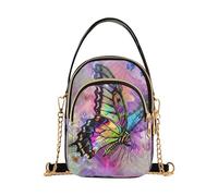 ISAOA Borse a tracolla Borsa a tracolla Borsa a catena Borsa Petto Tre Belle Farfalle per le Donne Alla Moda