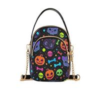 ISAOA Borse a tracolla Borsa a tracolla Borsa a catena Borsa Petto Zucca Osso Skullbone Cat per le donne Trendy