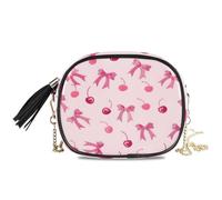 ISAOA Borse a tracolla piccola borsa a tracolla borsa a tracolla tote borse rosa fiocchi ciliegie per le donne