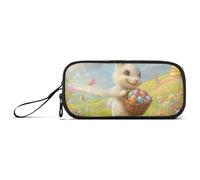 ISAOA Bunny Walks - Astuccio grande con 3 scomparti, portatile, grande, per adolescenti, ragazzi, ragazze, adulti, studenti, Bunny Passeggiate, Taglia unica, Organizer per borse