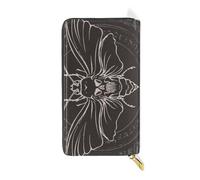 ISAOA Butterfly Dead Head con teschio, borsa multifunzione con cerniera, borsa porta carte di grande capacità, 19 cm, #01, Taglia unica, alla moda