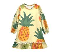 ISAOA Camicia da notte da notte leggera pigiama morbido per 3-10 anni ananas frutta, Multi, 3 anni