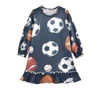 ISAOA Camicia da notte da notte leggera pigiama morbido per 3-10 anni basket baseball, Multi, 3 anni