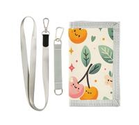 ISAOA Carino Cherry - Portafogli per bambini senza cuciture, con tasca portamonete con cerniera e porta carte, portafoglio novità per regali di compleanno per bambini