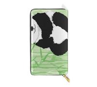 ISAOA Carino Panda seduto con foresta di bambù, borsa multifunzione con cerniera, borsa porta carte di grande capacità, 19 cm, #01, Taglia unica, alla moda