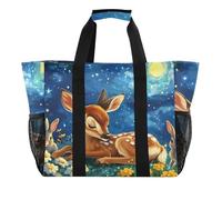 ISAOA Cervo sdraiato cielo stellato borse da spiaggia per le donne grande impermeabile spiaggia Tote bag viaggio piscina yoga infermiera shopping tote bag