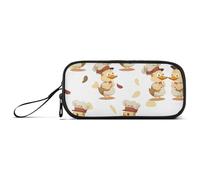 ISAOA Chef Duck - Astuccio grande con 3 scomparti, portatile, grande, per adolescenti, ragazzi, ragazze, adulti, studenti, Anatra Chef, Taglia unica, Organizer per borse