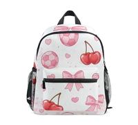 ISAOA Cherry Bows, zaino per la scuola materna per bambini, senza cuciture, con tracolla, per scuola materna, casual, per ragazzi e ragazze