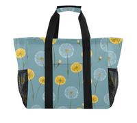ISAOA Dente di leone fiori modello borse da spiaggia per le donne grande impermeabile spiaggia tote bag viaggio piscina yoga infermiera shopping tote bag