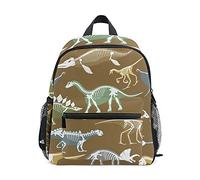 ISAOA Dino Bone Zaino per bambini per ragazze e ragazzi zaino per bambini con cinghia toracica zaino asilo nido borsa asilo nido borsa per pannolini mini borsa, Multi, Taglia unica
