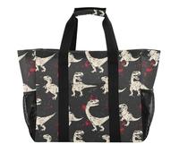 ISAOA Dinosauri Red Dot Pattern Beach Bags per le donne Grande Impermeabile Spiaggia Tote Bag Viaggi Piscina Yoga Infermiera Shopping Tote Bag