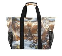 ISAOA Due simpatici scoiattoli animali borse da spiaggia per le donne grande borsa da spiaggia impermeabile borsa da viaggio piscina yoga infermiera shopping bag