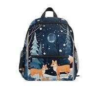 ISAOA Forest Moon Deer - Zaino per la scuola materna per bambini, piccolo, a tracolla, per scuola materna, casual, per ragazzi e ragazze