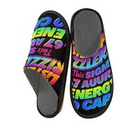 ISAOA Gradient Six Seven House Pantofole per donne e uomini, pantofole antiscivolo calde pantofole da casa per interni ed esterni, 34-35, Gradiente Sei Sette, 40.5/41 EU