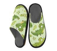 ISAOA Graziose pantofole da casa con coccodrillo selvatico in stile cartone animato, per donne e uomini, pantofole antiscivolo calde pantofole da casa per interni ed esterni, 34-35, Coccodrillo